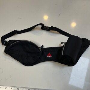 ULTIMATE Strider Black Running Belt Hydration Bottle Holder Fanny Pack Waist Bag